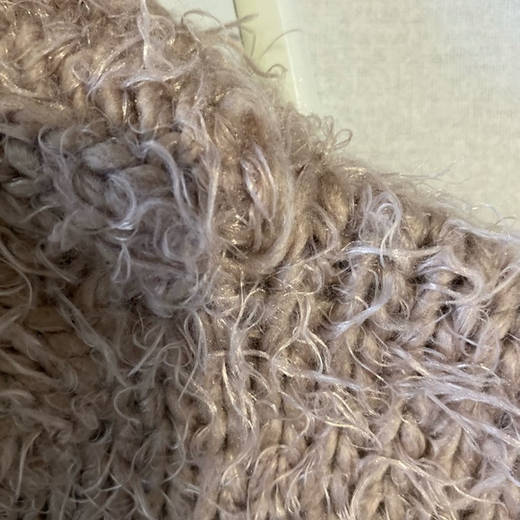 Lush Women's Chunky Soft Mauve Oversized Cowl Turtleneck Knit Sweater. Sz L - Picture 11 of 16